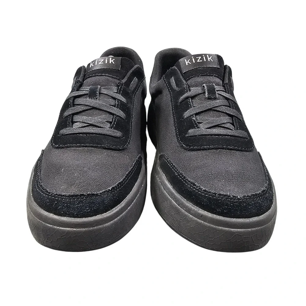 Kizik Prague Mens 10.5 / Womens 12 All Black HandsFree Athletic Sneakers Shoes